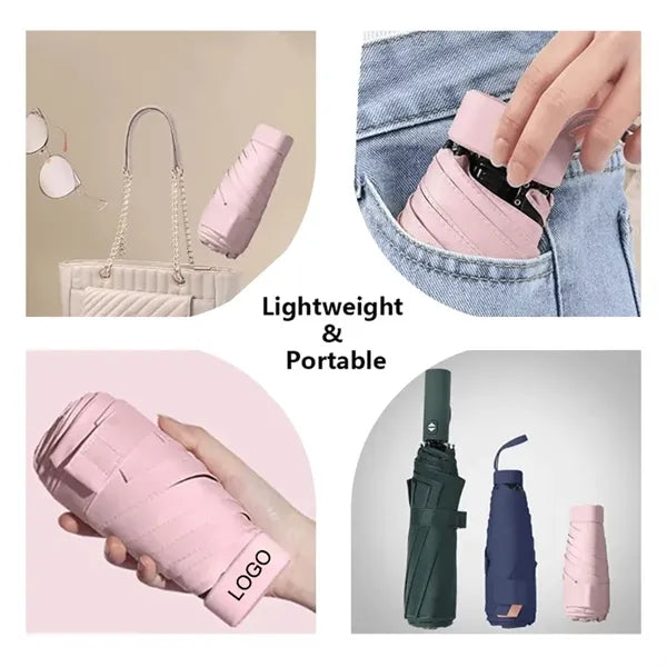 Mini Pocket Umbrella Anti-UV Sun/Rain Windproof 5 Folding