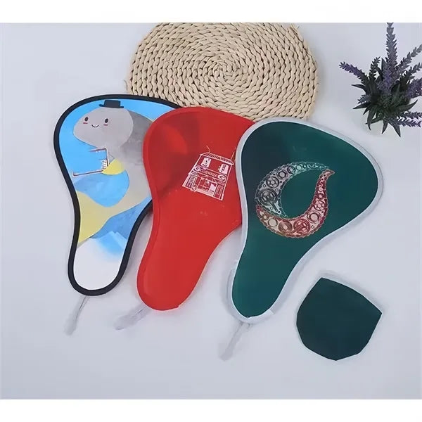 Folding Frisbee gourd-shaped polyester fan