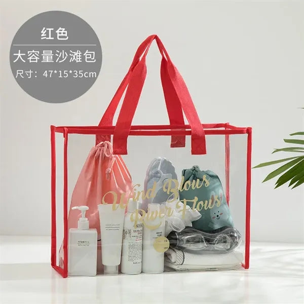 Large Clear Beach Tote Bag