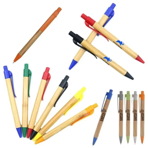 Executive Bamboo Twist Action Ball Point Pen
