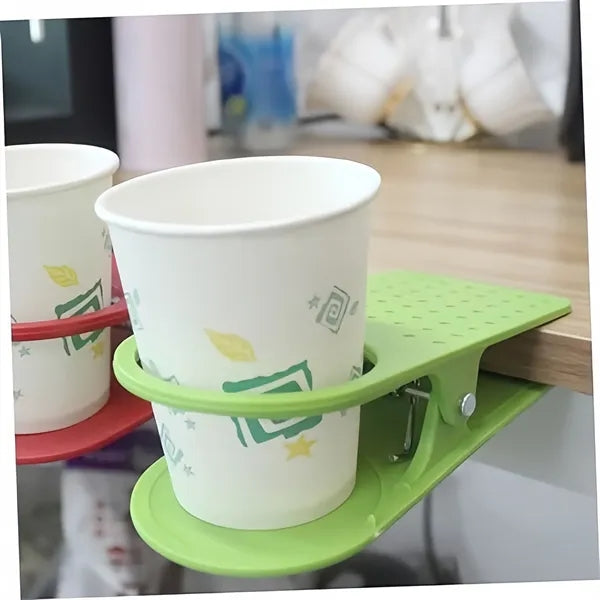 Clip on Beverage Cup Holder Desk Clamp Mug