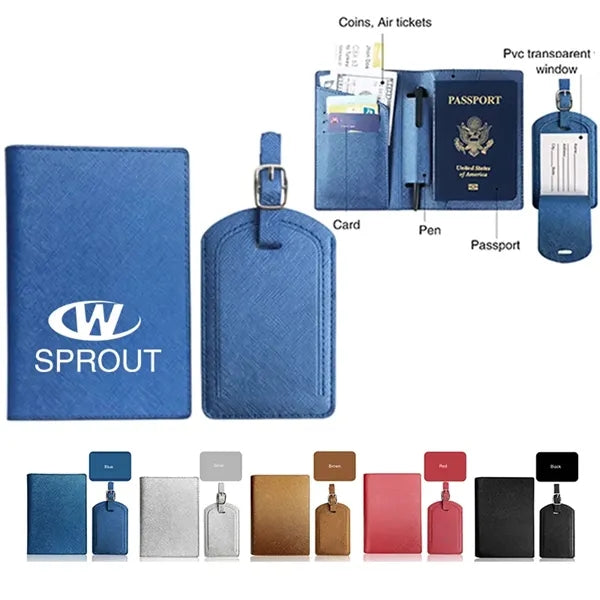 Multi-functional leather passport Sets