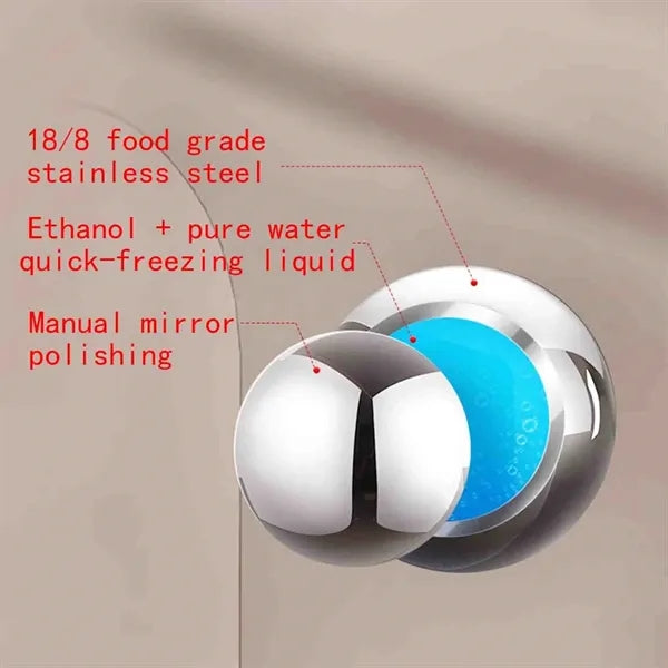 Stainless Steel Hockey Puck Metal Ice Ball Sets