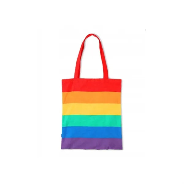 LGBT Pride Love Canvas Rainbow Tote Bag 13 3/8"x15 3/4"
