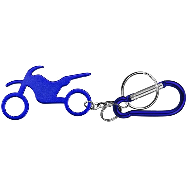 Motorbike Shape Bottle Opener Key Chain & Carabineer