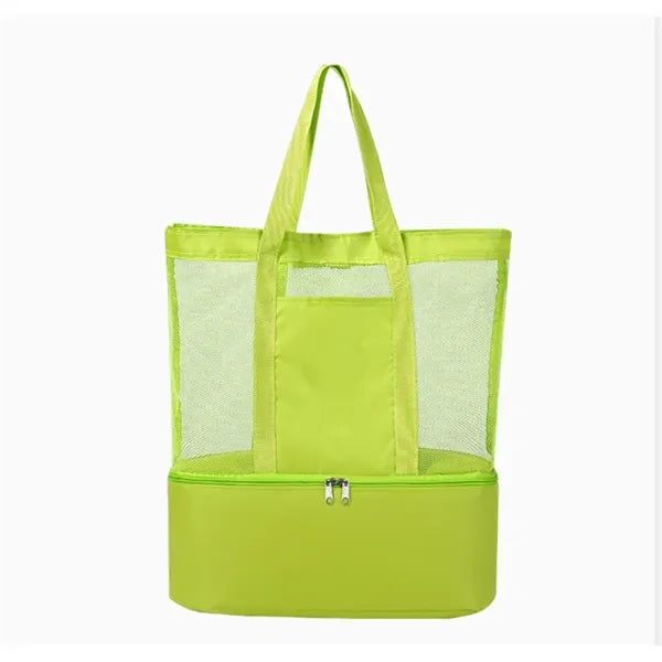 Mesh Beach Tote With Cooler