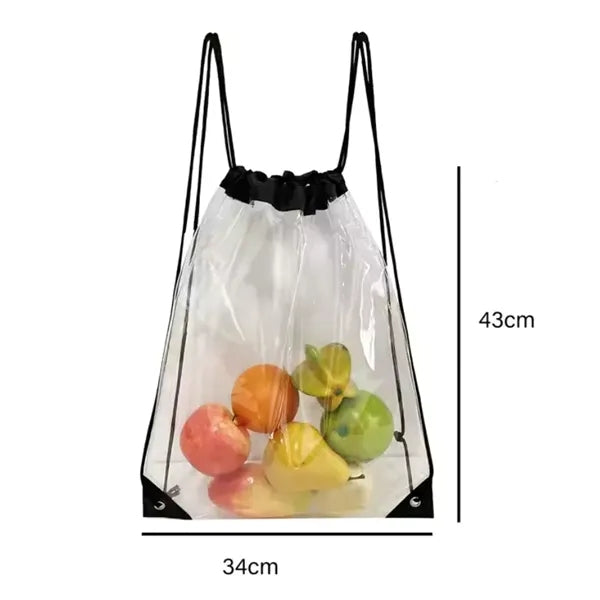 Clear Transparent PVC Drawstring Backpack