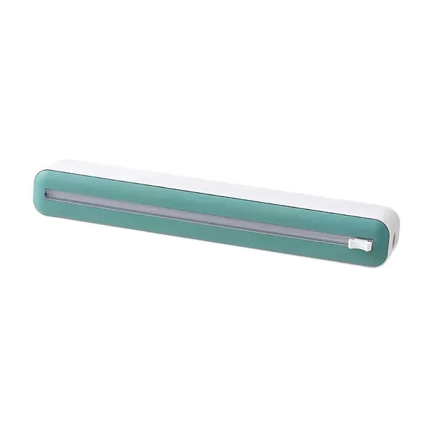 Refillable Plastic Wrap Dispenser with Slide Cutter