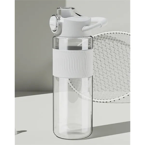 24oz Plastic Water Cup with Rotated Pop-up Lid