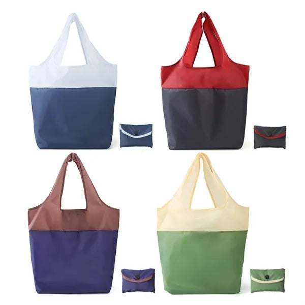 Polyester Waterproof Collapsible Shopper Tote Bag