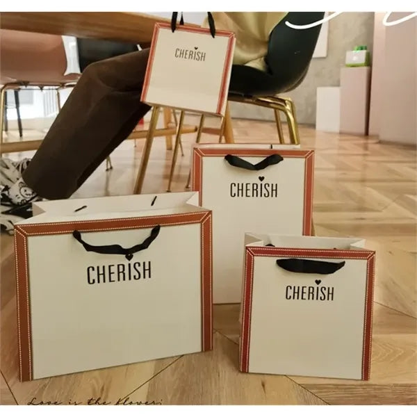 Paper Ribbon Gift Tote Bag for Shopping