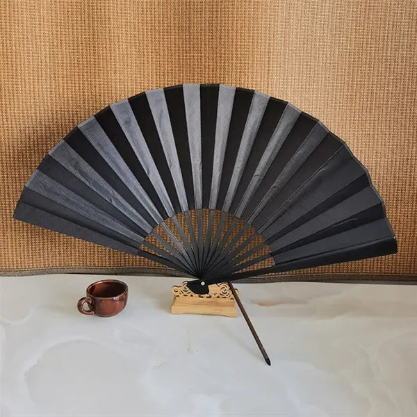 10" Full Color Performace Silk Fabric Bamboo Folding Fan