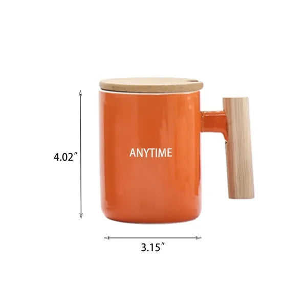 Ceramic Cup With Wooden Handle