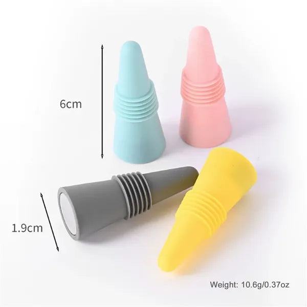 4 PCS Silicone Wine Stoppers Set