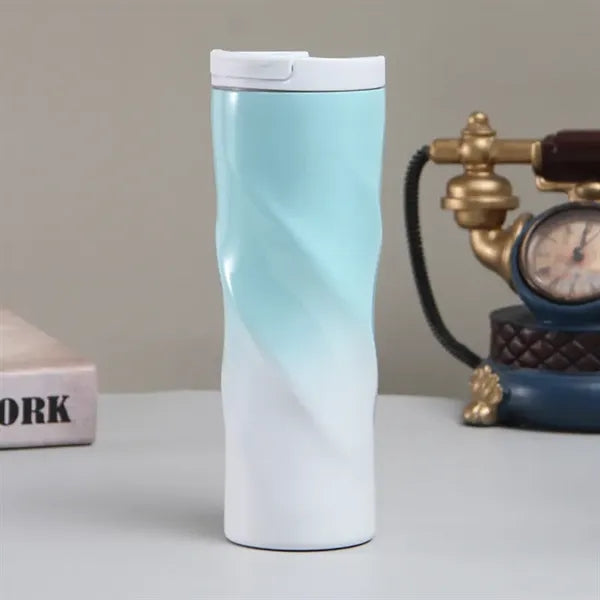 Spiral Gradient Insulated Water Bottle Coffee Mug