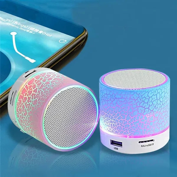Cylinder Bluetooth Speaker With LED Light