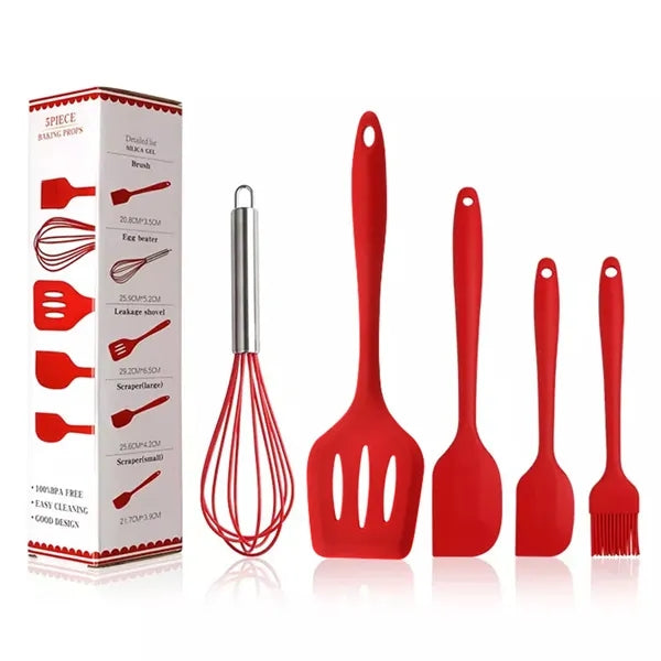 5 Pcs Kitchen Silicone Utensils Set