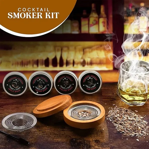 Cocktail Smoker Kit with Torch Flavors Wood Chips Bourbon