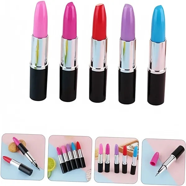 Lipstick Shape Pen Multicolor Ballpoint