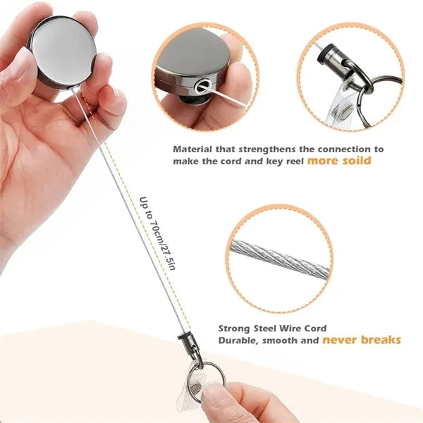 Metal Retractable Badge Holder Reel