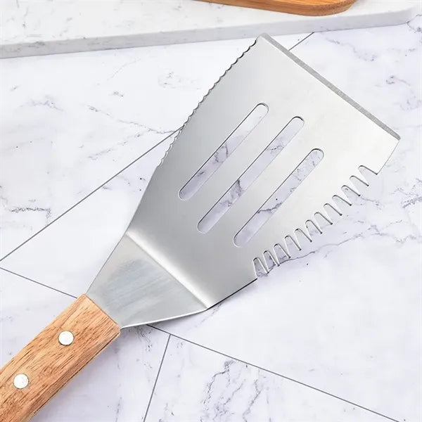 Wooden Barbecue Stainless Steel Spatula