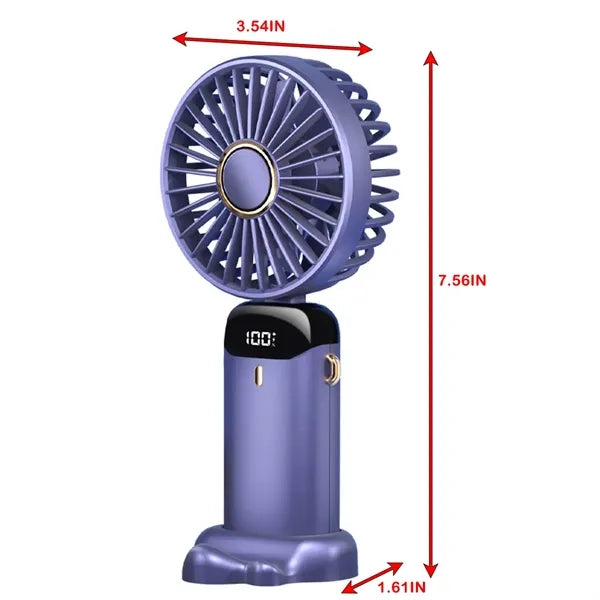 Mini USB Rechargeable Foldable Handheld Desk Fan