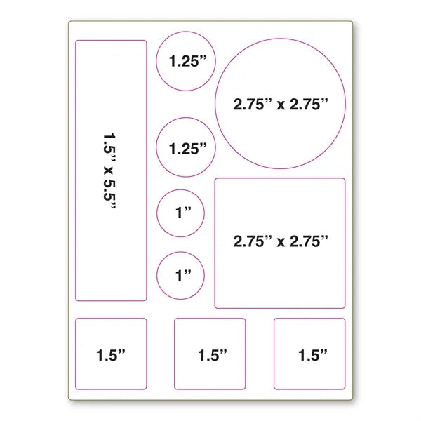 Adhesive Decal Sticker Sheet 6" x 8" - 3.4 Mil