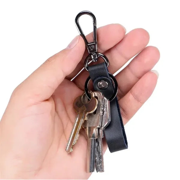 2 in 1 Leather Keychain Carabiner