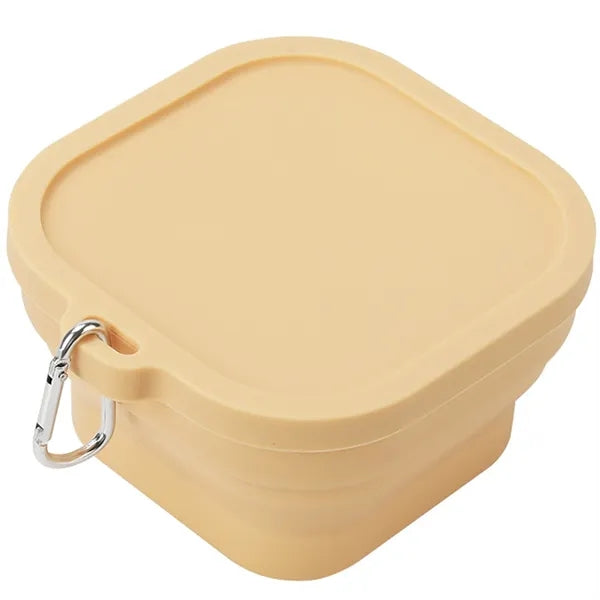 Collapsible Silicone Camping Bowl With Lid
