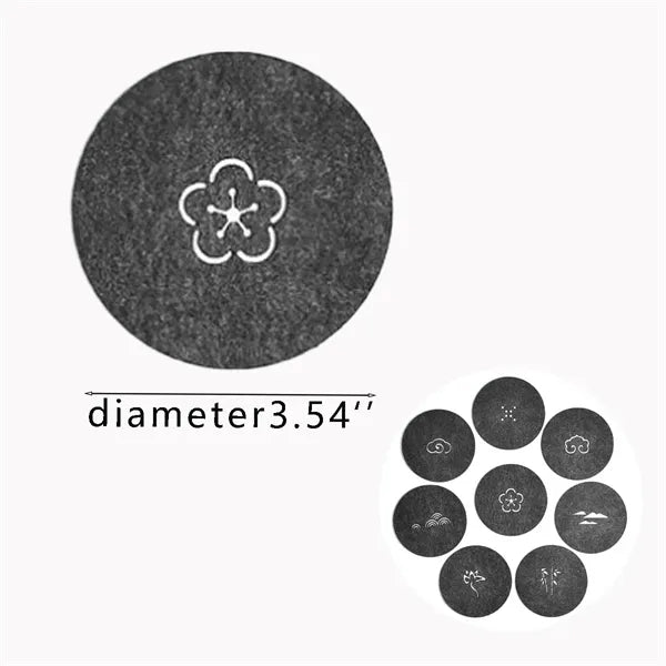 Round Openwork Heat-Absorbing Felt Coaster