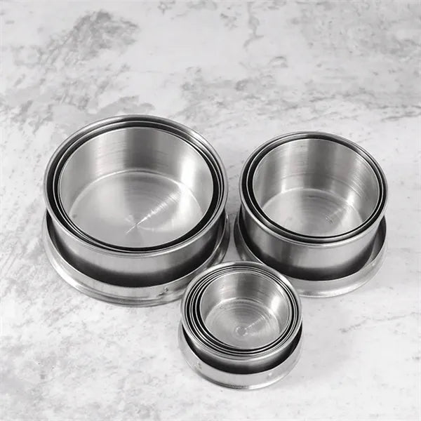 8 oz Stainless Steel Folding Collapsible Cup With Keychain