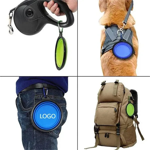 Portable Pet Folding Bowl With Key Chain