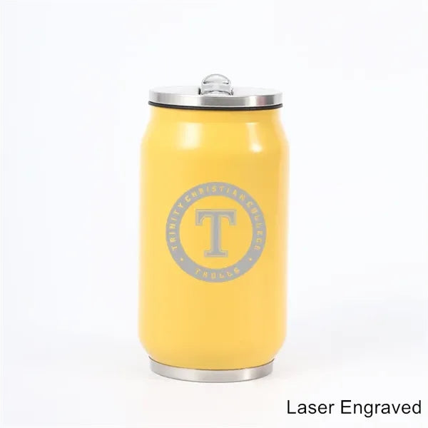 15 oz Stainless Steel Insulated Can Tumbler with Straw