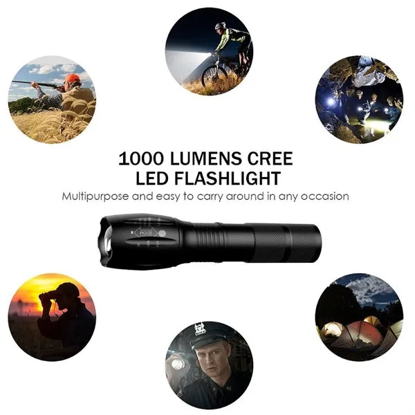 Portable Waterproof Zoomable FlashLight