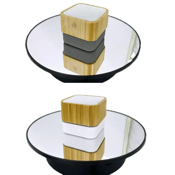50 MOQ Mini Square Wooden Wireless Speaker