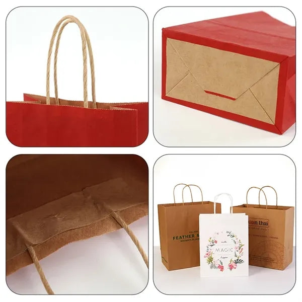 Eco-friendly 120g Kraft Paper Business Shopping Tote Bag