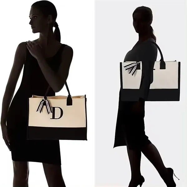 Beach Cotton Canvas Shopping Tote Bag For Women
