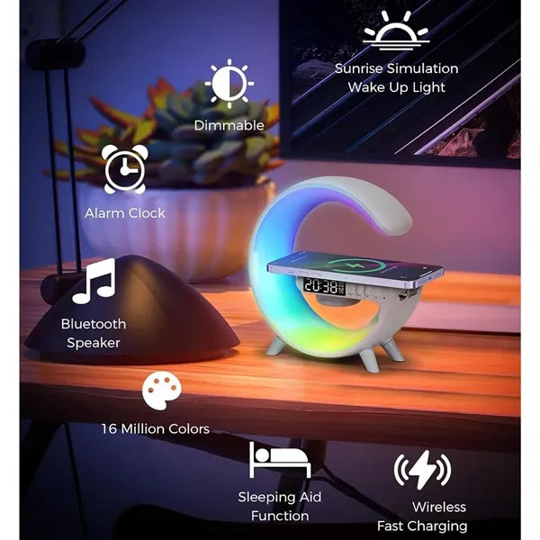 Bluetooth Speaker With Wireless Charging And RGB LED Lights