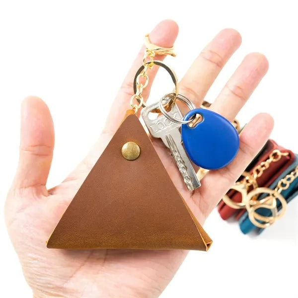 Triangle Mini Coin Pouch Keychain