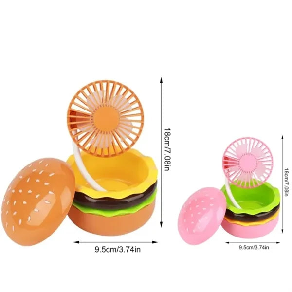 Hamburger Shaped Fan With Mirror