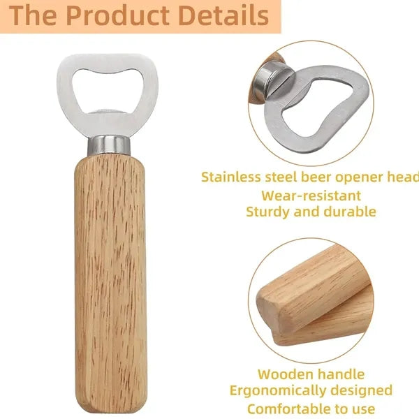 Wooden Handle Bottle Opener