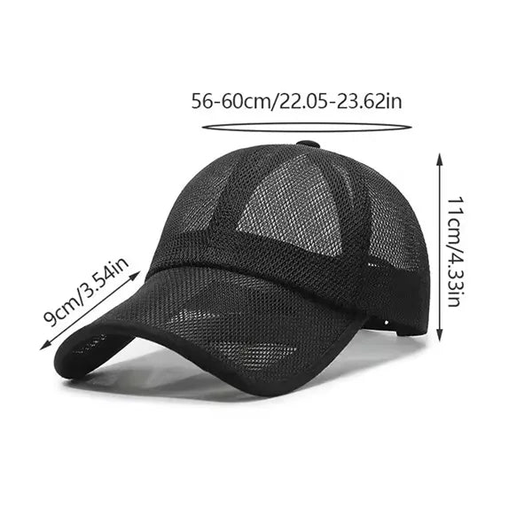 Curved Brim Breathable Sun Hat Mesh Trucker Cap