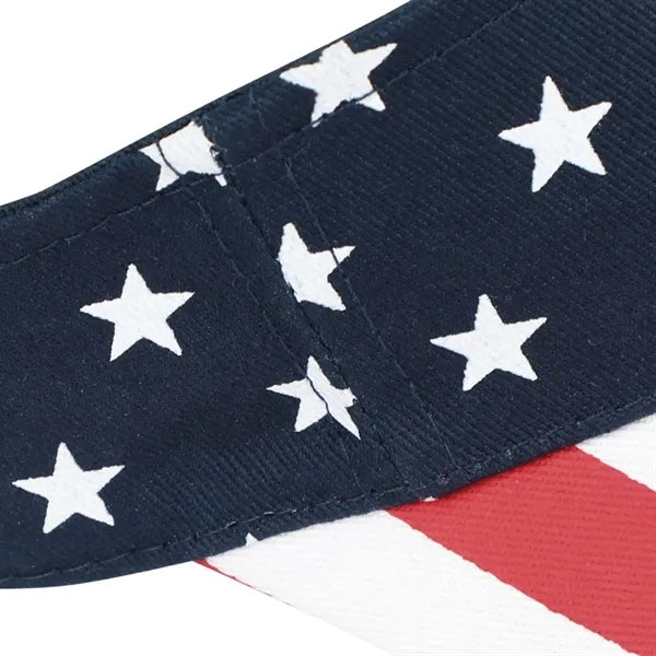 American Flag Sun Visor Hat