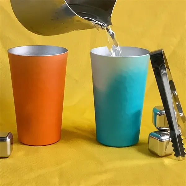 12 oz color changing aluminum refrigerated drink cup