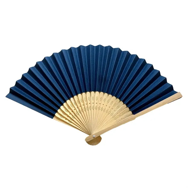 Paper Foldable Hand Held Bamboo Wooden Fan