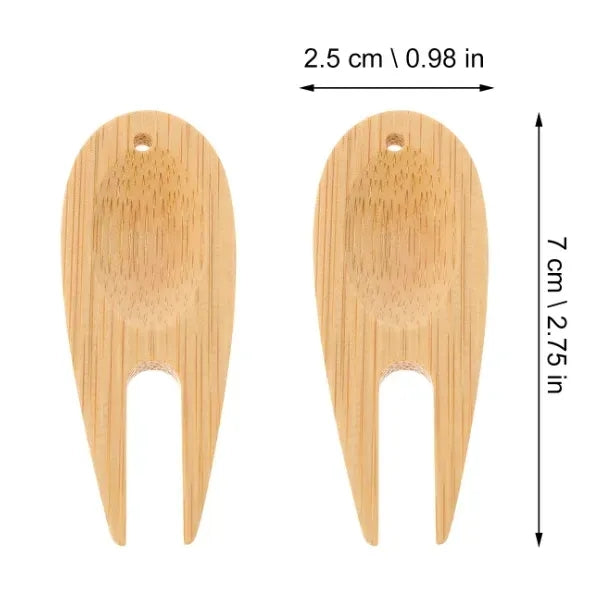 Eco-friendly Bamboo Golf Divot Tool