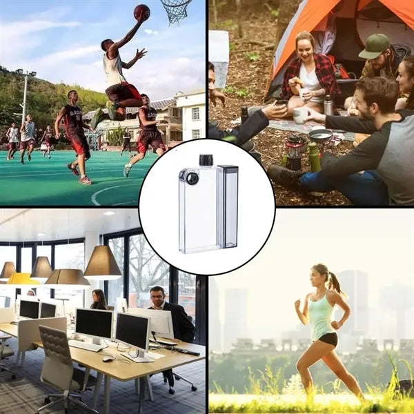 Creative Portable Clear Square Water Bottle