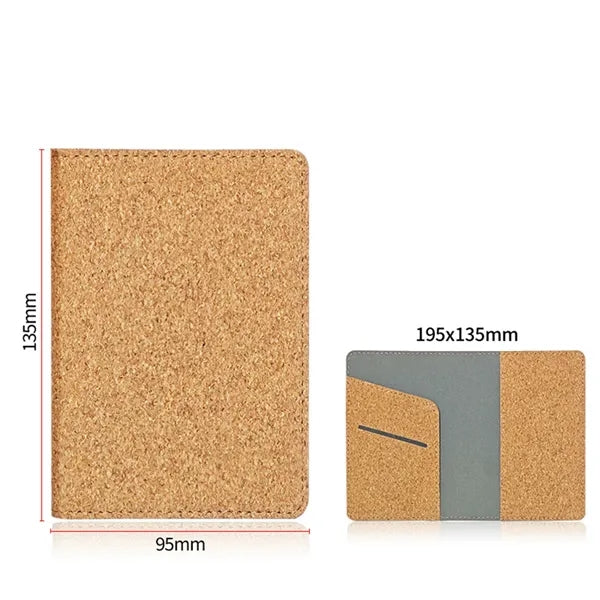 Eco-Friendly Natural Cork Unisex Passport Card Holder