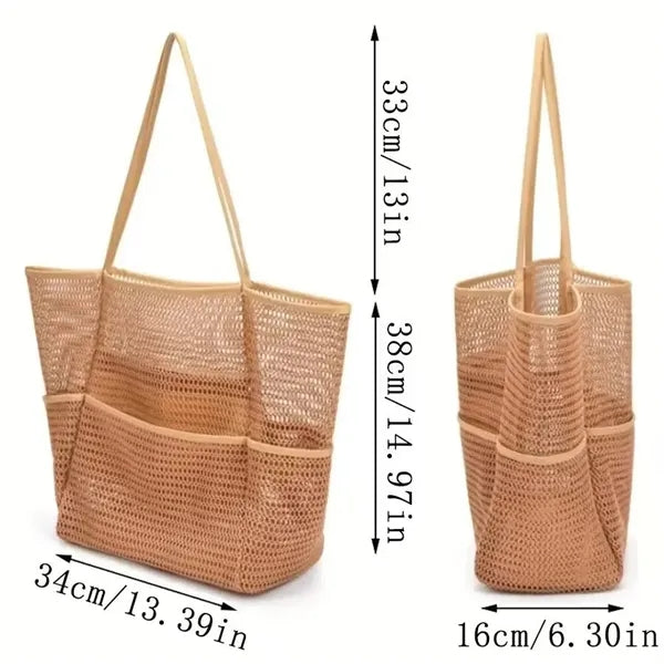 Mesh Beach Tote Bag for Women