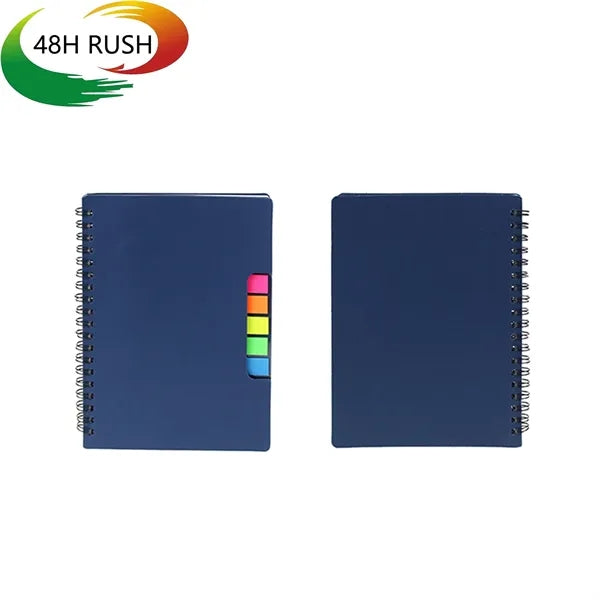 Spiral Notepad w/ Inside Pen & Sticky Notes Set